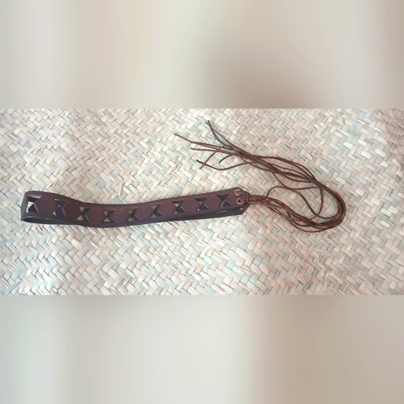 Leather belt, pre-owned,  good conditions,  small size, might fit medium - Picture 1 of 5